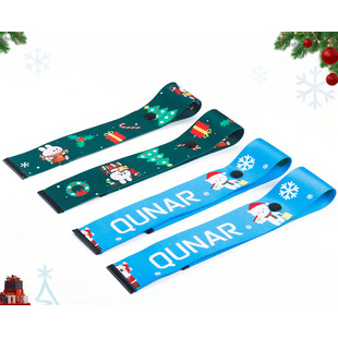 Custom printed webbing streamer, original product photograph